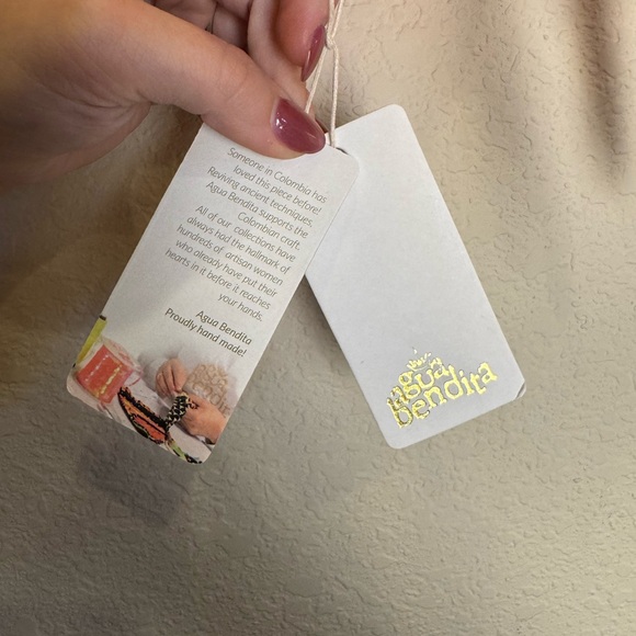 Agua Bendita Orange Puff Sleeve Crop Top sz S - Picture 7 of 9